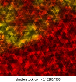 Light Red, Yellow vector texture with lines, triangles. Illustration with colorful gradient triangles. Template for wallpapers.