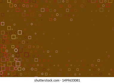 Light Red, Yellow vector texture with disks, rectangles. Colorful gradient with circles, rectangles on abstract backdrop. Design for posters, banners.