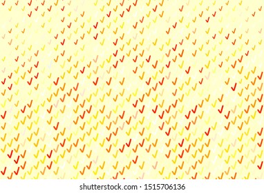 Light Red, Yellow vector texture with curved lines. A completely new colorful illustration in simple style. Template for cell phone screens.