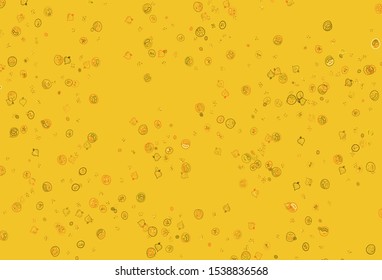 Light Red, Yellow vector texture with delicious snacks. Glitter abstract sketch with gourmet food. Pattern for menu of cafes, bars, restaurants.