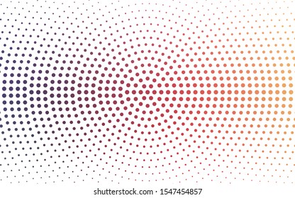 Light Red, Yellow vector  texture with disks. Blurred bubbles on abstract background with colorful gradient. Pattern for futuristic ad, booklets.
