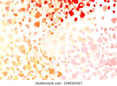 Light Red, Yellow vector texture with abstract forms. Simple colorful illustration with abstract gradient shapes. Best smart design for your business.