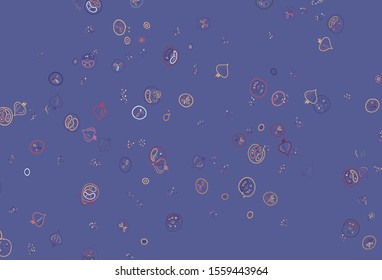 Light Red, Yellow vector texture with delicious snacks. Colorful decorative design of snacks in doodle style. Design for ad, poster, banner of cafes or restaurants.