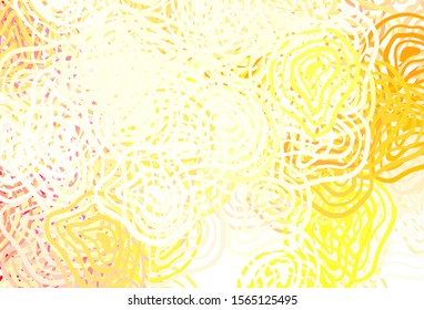Light Red, Yellow vector texture with abstract forms. Decorative design in abstract style with random forms. Simple design for your web site.