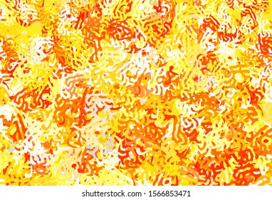 Light Red, Yellow vector texture with abstract forms. Colorful chaotic forms with gradient in modern style. Best smart design for your business.