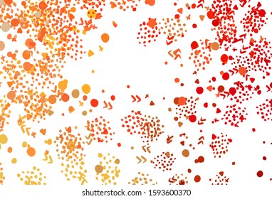 Light Red, Yellow vector texture with abstract forms. Illustration with colorful gradient shapes in abstract style. Best smart design for your business.