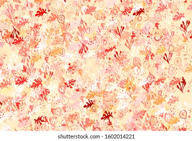 Light Red, Yellow vector texture with abstract forms. Illustration with colorful gradient shapes in abstract style. Background for a cell phone.