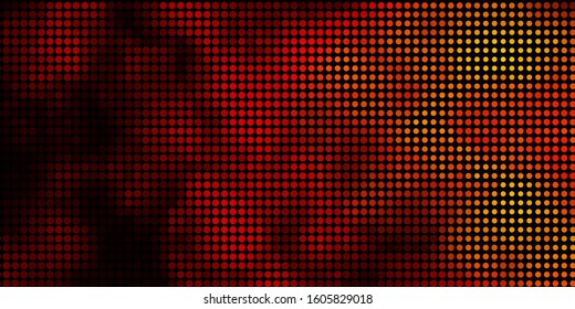 Light Red, Yellow vector texture with disks. Glitter abstract illustration with colorful drops. New template for a brand book.