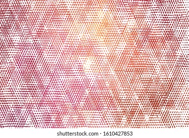 Light Red, Yellow vector texture with triangular style with circles. Modern abstract illustration with colorful dots, lines. Smart design for your adverts.