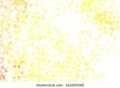 Light Red, Yellow vector texture with colored lines, dots. Shining colored illustration with sharp stripes. Smart design for your business advert.