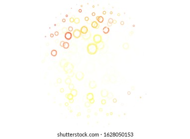 Light Red, Yellow vector texture with disks. Modern abstract illustration with colorful water drops. Pattern for textures of wallpapers.
