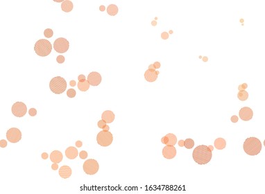 Light Red, Yellow vector texture with disks. Blurred bubbles on abstract background with colorful gradient. Design for your business advert.