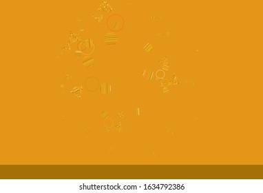 Light Red, Yellow vector texture with triangular style with circles. Modern abstract illustration with colorful dots, lines. Modern template for landing page.