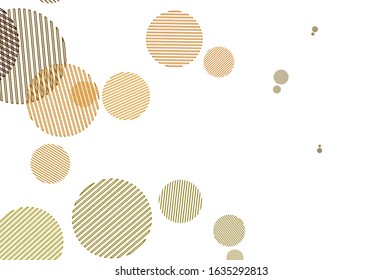 Light Red, Yellow vector texture with disks. Glitter abstract illustration with blurred drops of rain. New template for your brand book.