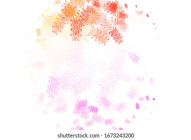 Light Red, Yellow vector texture with artificial intelligence concept. Colorful design in simple style with AI links. Smart design for promotion of bid data.