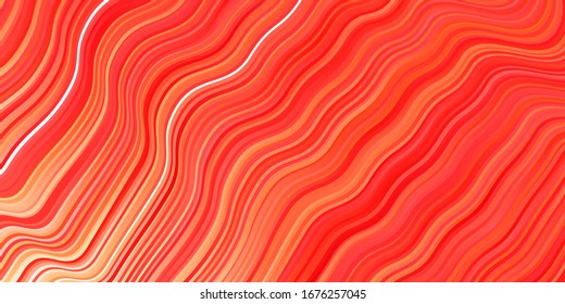 Light Red, Yellow vector texture with wry lines. Colorful illustration in abstract style with bent lines. Pattern for commercials, ads.