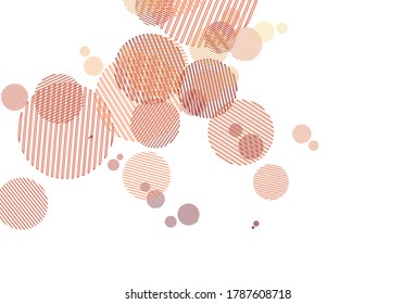 Color rojo claro, textura vectorial amarilla con discos. Ilustración abstracta con burbujas de colores al estilo natural. Diseño para su anuncio comercial.