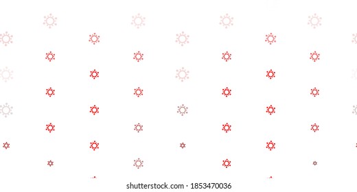 Light Red, Yellow vector texture with disease symbols. Abstract illustration with biological gradient shapes. Simple drawing against danger fever.