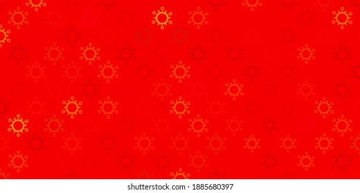 Light red, yellow vector texture with disease symbols. Colorful  gradient illness symbols in simple abstract style. Wallpaper for health protection.