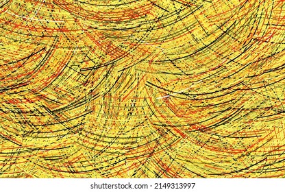 Light Red, Yellow vector texture with bent lines. Brand new colorful illustration in curved style. Abstract design for your web site.