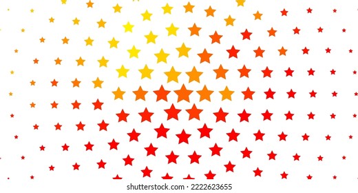 Light Red, Yellow vector texture with beautiful stars. Colorful illustration with abstract gradient stars. Pattern for wrapping gifts.