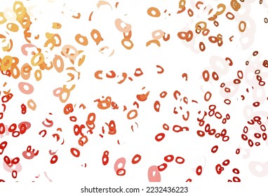 Light Red, Yellow vector texture with disks. Abstract illustration with colored bubbles in nature style. Design for posters, banners.