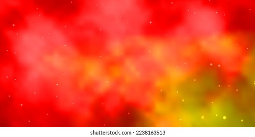 Light Red, Yellow vector texture with beautiful stars. Modern geometric abstract illustration with stars. Best design for your ad, poster, banner.