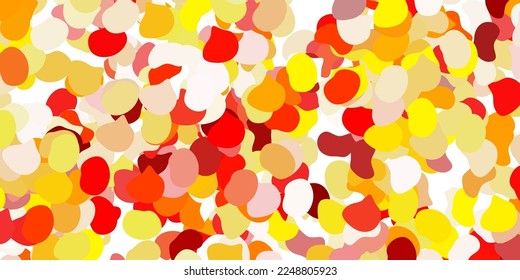Light red, yellow vector texture with memphis shapes. Colorful illustration with simple gradient shapes. Elegant design for wallpaper set.