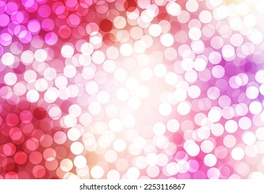 Light Red, Yellow vector texture with disks. Abstract illustration with colored bubbles in nature style. Pattern for textures of wallpapers.