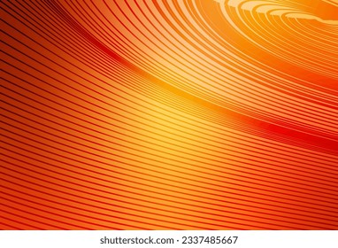 Light Red, Yellow vector texture with bent lines. An elegant bright illustration with gradient lines. New composition for your brand book.