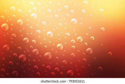 Light Red, Yellow vector texture with disks. Modern abstract illustration with colorful water drops. New design for ad, poster, banner of your website.