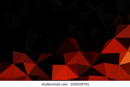 Light Red, Yellow vector triangle mosaic pattern. A vague abstract illustration with gradient. A new texture for your design.