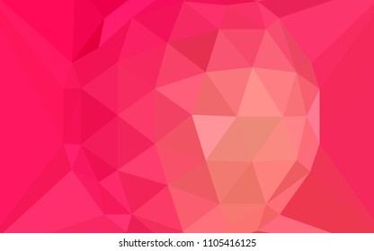 Light Red, Yellow vector triangle mosaic template with a diamond. Polygonal illustration, which consists of triangles. A new texture for your web site.