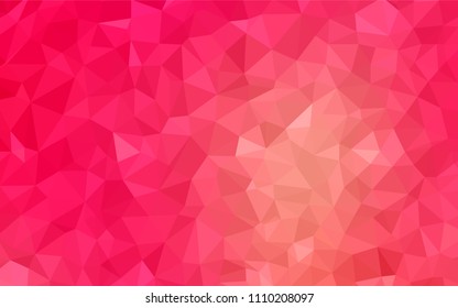 Light Red, Yellow vector triangle mosaic template. Polygonal abstract illustration with gradient. Template for cell phone's backgrounds.