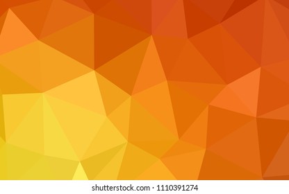 Light Red, Yellow vector triangle mosaic template. Creative illustration in halftone style with triangles. A new texture for your web site.