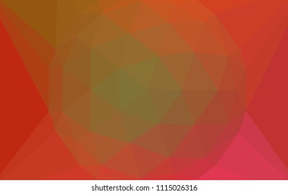 Light Red, Yellow vector triangle mosaic texture with a diamond. Illustration in abstract style with triangles. Polygonal design for your web site.