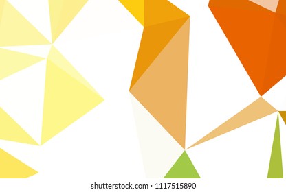 Light Red, Yellow vector triangle mosaic cover. Shining colorful illustration with triangles. Brand new style for your business design.