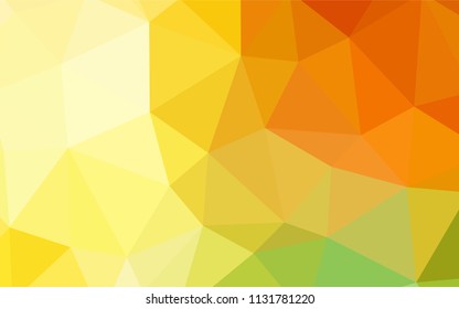 Light Red, Yellow vector triangle mosaic template. Colorful illustration in abstract style with triangles. Best triangular design for your business.