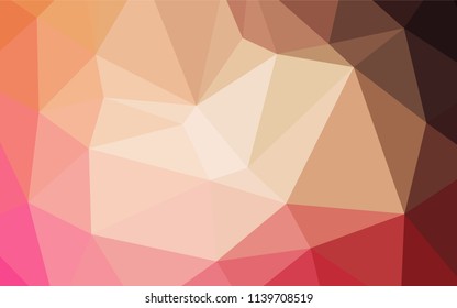 Light Red, Yellow vector triangle mosaic template. A sample with polygonal shapes. A completely new template for your business design.