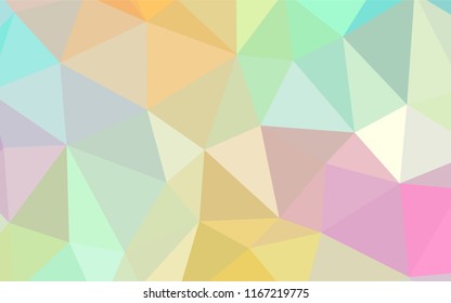 Light Red, Yellow vector triangle mosaic cover. Colorful abstract illustration with triangles. Brand new design for your business.