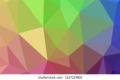 Light Red, Yellow vector triangle mosaic texture. Geometric illustration in Origami style with gradient.  Pattern for a brand book's backdrop.