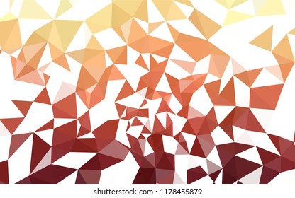Light Red, Yellow vector triangle mosaic cover. Creative geometric illustration in Origami style with gradient. Completely new template for your banner.