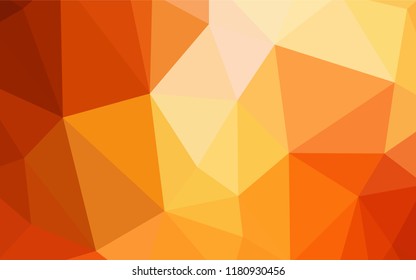 Light Red, Yellow vector triangle mosaic texture. Creative illustration in halftone style with triangles. A completely new design for your leaflet.