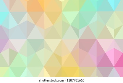 Light Red, Yellow vector triangle mosaic cover. Shining colorful illustration with triangles. Textured pattern for your backgrounds.