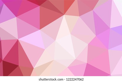 Light Red, Yellow vector triangle mosaic texture. Geometric illustration in Origami style with gradient.  New template for your brand book.