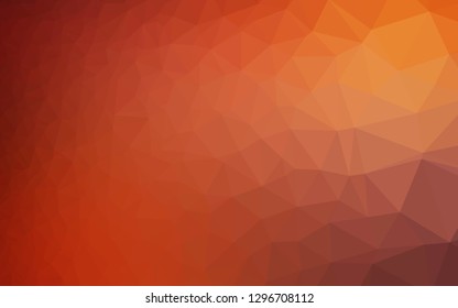 Light Red, Yellow vector triangle mosaic template. A sample with polygonal shapes. Completely new design for your business.