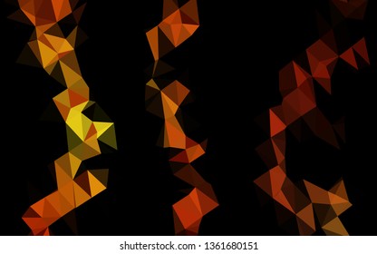 Light Red, Yellow vector triangle mosaic template. Geometric illustration in Origami style with gradient. Completely new design for your business.