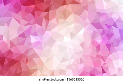 Light Red, Yellow vector triangle mosaic background. Colorful abstract illustration with triangles. Brand new style for your business design.