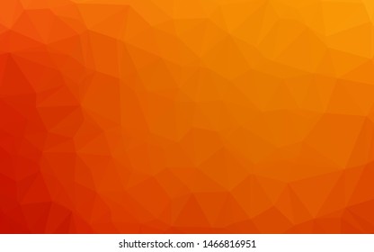 Light Red, Yellow vector triangle mosaic cover. Shining illustration, which consist of triangles. New texture for your design.