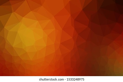 Light Red, Yellow vector triangle mosaic texture. Colorful illustration in abstract style with gradient. Elegant pattern for a brand book.